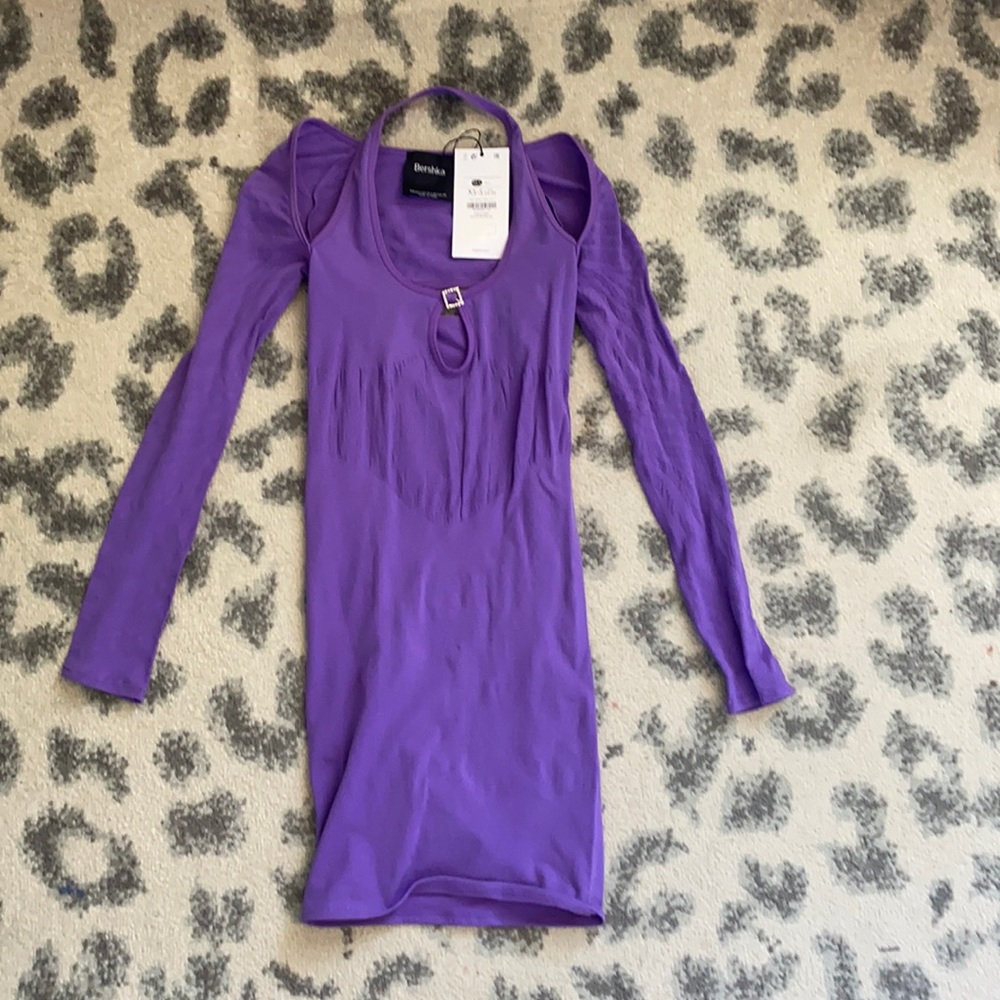 ASOS purple cutout dress
